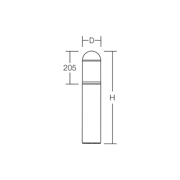 MEGA LATERNE R, 10 W, 640 lm, 830, silver, on/off Bollards, D 115 H 10 image 4
