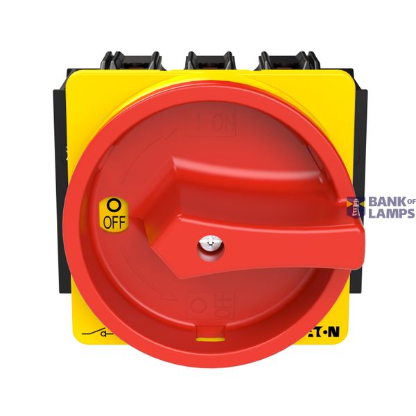 P3 Main switch, 80 A,Flush mounting, 3 pole, Form EA/SVB, Red, Door co image 4