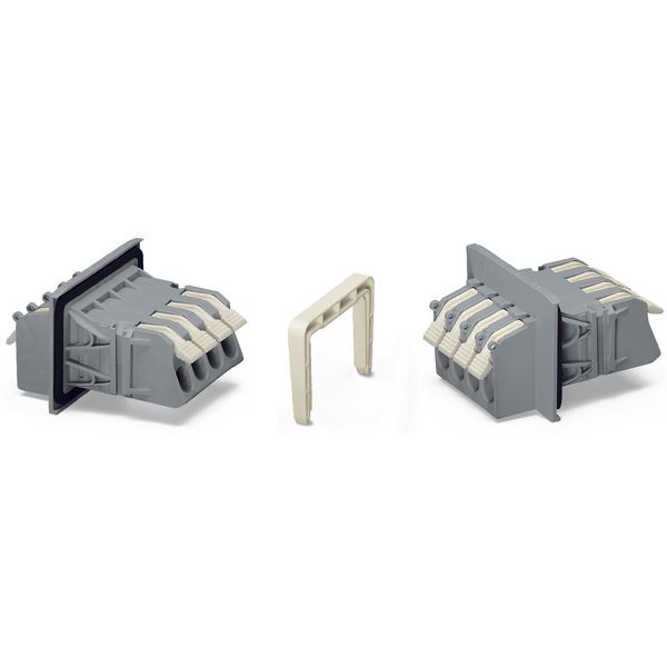 Feedthrough terminal block;lever;Plate thickness: 3 mm;gray image 1