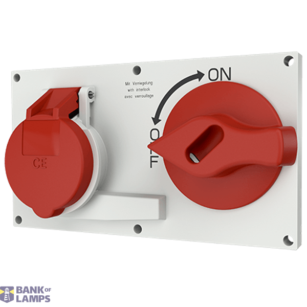 Panel mounted recept.,DUO, 16A4p6h400V image 1
