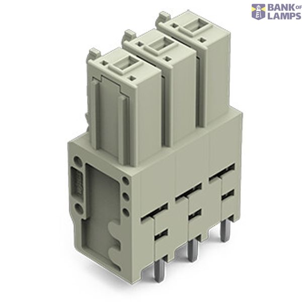 THT female header;1.0 x 1.2 mm solder pin;straight;light gray image 1