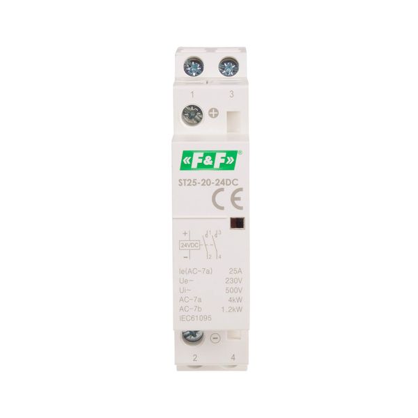 Modular contactor, rail mount, 2NC contacts, 25A, 24V DC image 4