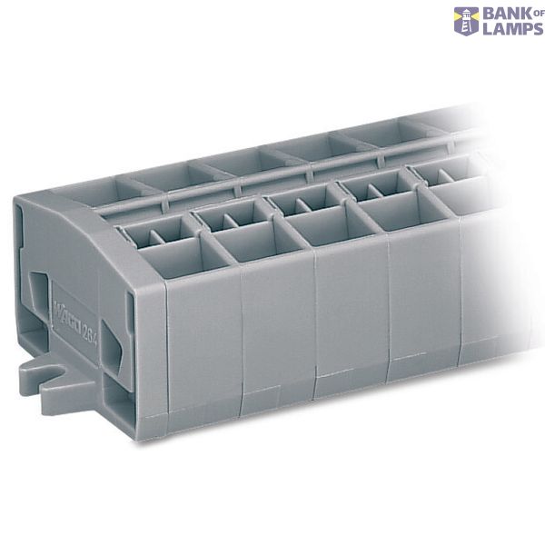 4-conductor terminal strip without push-buttons with snap-in mounting image 2