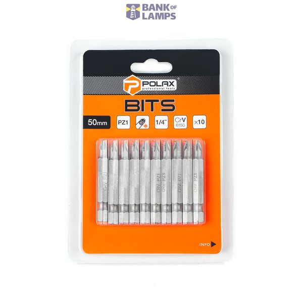 Bits，50mm，РZ1 1/4"，6150CRV (10 pcs) image 1