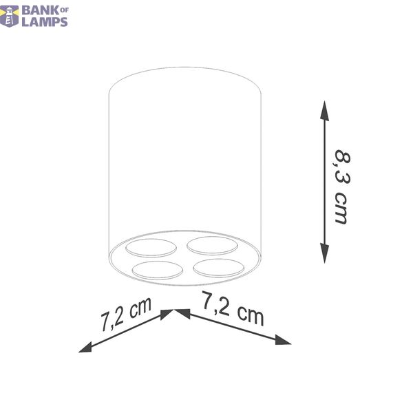 CEILING LAMP ZOE BLACK 4000K LED 4X9W IP20 image 3