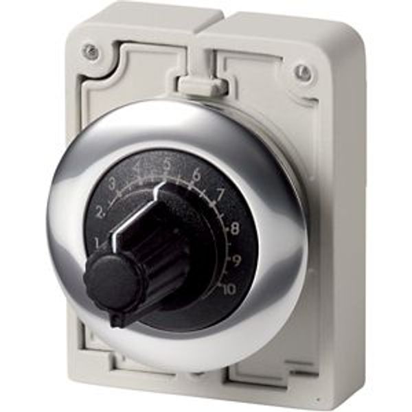 M30C-FR2K2 Potentiometer, flat front, M30, 30.5 mm, R 2.2 k„¦, P 0.5 W, Metal bezel image 2