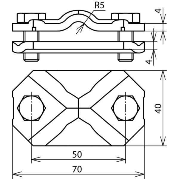 Connecting/disconnecting clamp Cu for Rd 7-10/Fl 30-40mm image 2