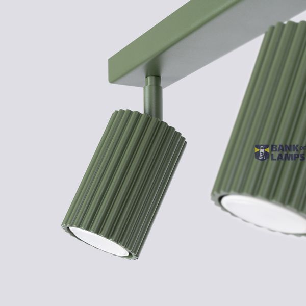 CEILING STRIP WITH TWO MOVABLE GREEN REFLECTORS, CARBON SERIES 2XGU10 image 9
