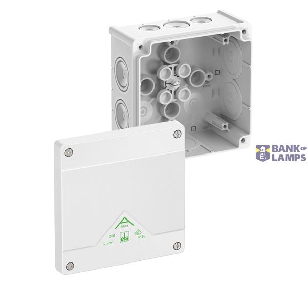 Junction box, Type of protection IP66, max. 6², Impact strength IK07, Protection class II, Ui 1000V AC, Ui 1000V DC, DLG, VDE, Halogen free image 1
