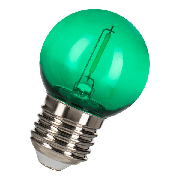 EcoPack 5pcs LED Filament G45 E27 0.6W Green PC image 1