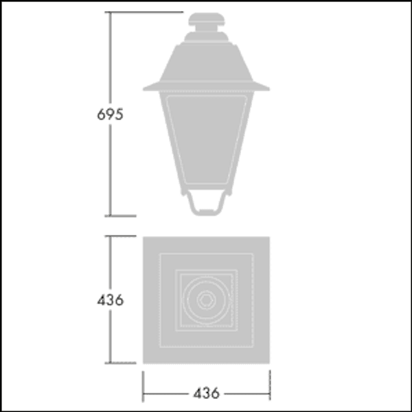 EP445 24L70-827 CD-A BPS CL2 W5M MTP - LED Amenity lighting lantern image 3