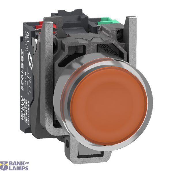 Metal ill PB 24V orange 1NO+1NC Push-in image 2