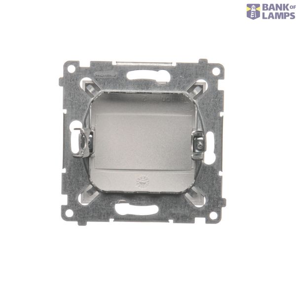 Single IT socket RJ45, category 5e, (module), Silver matt, metalic image 1