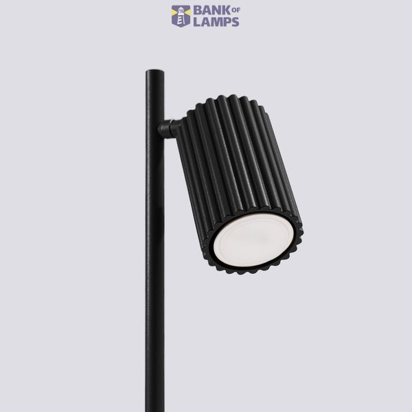 BLACK DESK LAMP WITH A RUBBER-COATED DECORATIVE LAMP SHADE FROM THE KARBON SERIES image 3