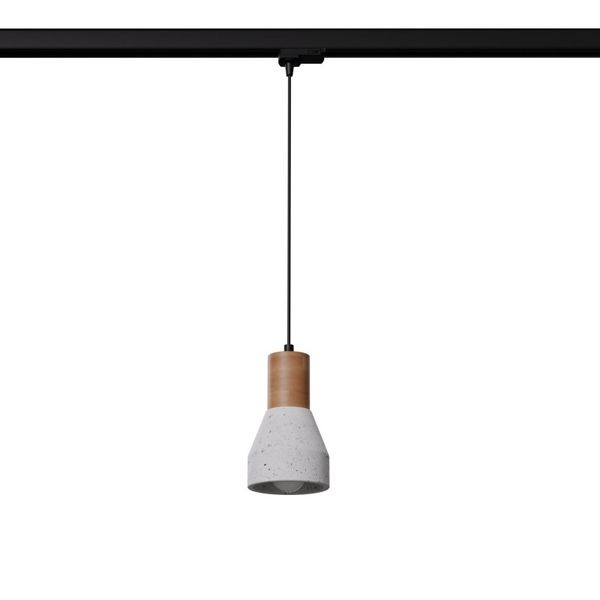 HANGING LAMP 3 PHASE QUBIC GRAY E27 4000K 7.5W 690LM BLACK image 1