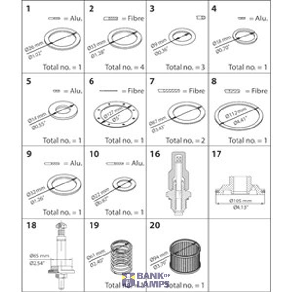 Overhaul kit, PM65 Std. cone image 1