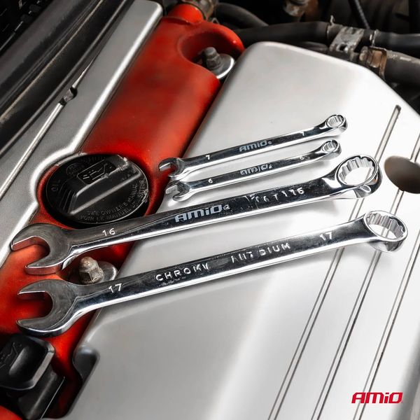 Open end spanners set 6-32 mm 25 pcs. AMIO-04195 image 1