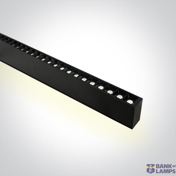BLACK 48pcs SPOTS 40W 34d UGR17 + UPLIGHT 20W 120d CW 1300mm 230V DARK LIGHT image 1