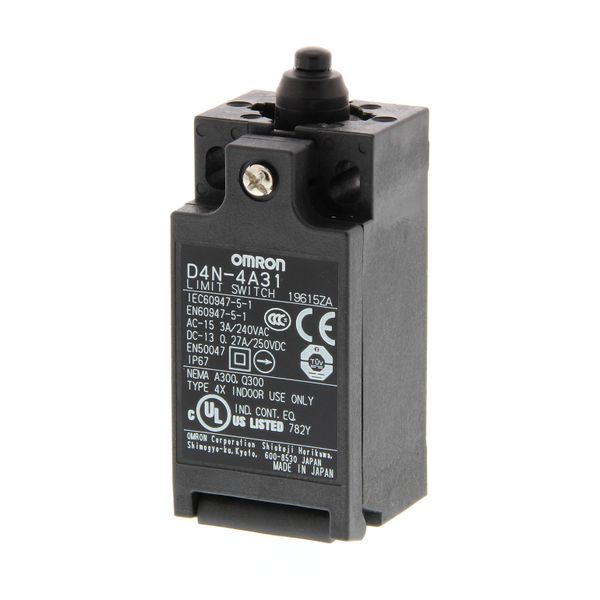 Safety Limit switch, D4N, M20 (1 conduit), 1NC/1NO (slow-action), top D4NR0013C image 2