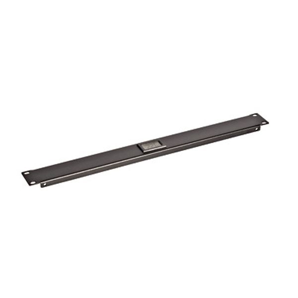 19" Panel with Temperature display, 1U, RAL9005 Black image 1