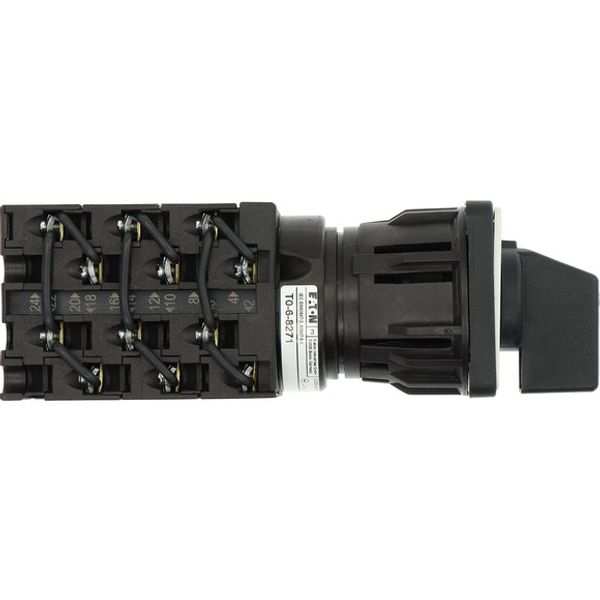 T0-6-8271/EZ Step switches, T0, 20 A, centre mounting, 6 contact unit(s), Contacts: 12, 45 °, maintained, Without 0 (Off) position, 1-4, Design number 8271 image 9