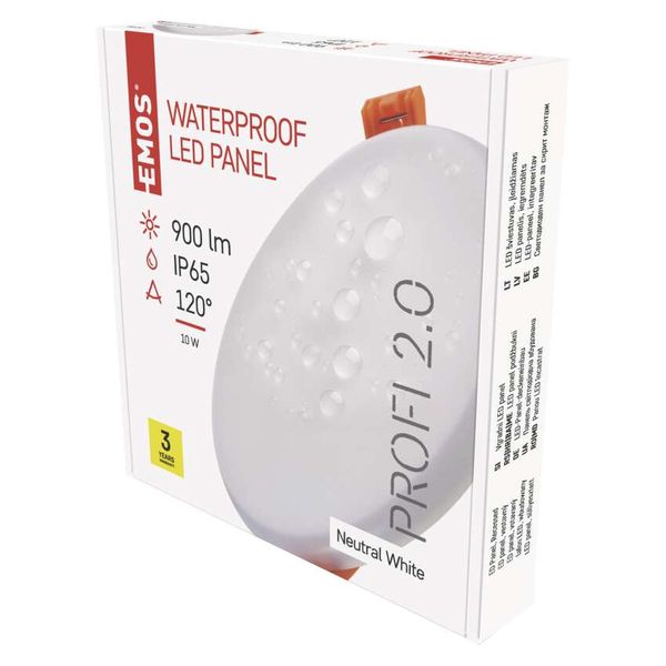 LED panel VIXXO 125 mm, round, built-in, white, 10 W neutral white image 1