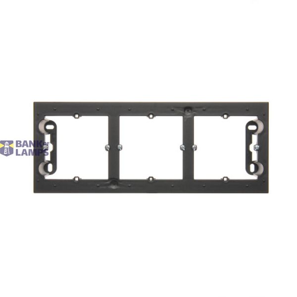 Triple surface mounted box, black matt image 1