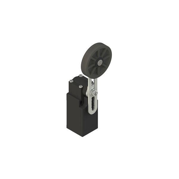 Position switch with adjustable lever, rubber roller diameter 50 mm image 1