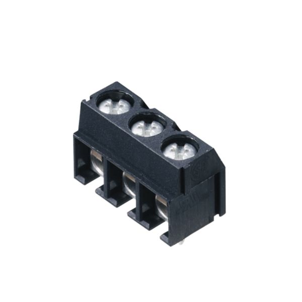 Printed circuit board terminals, 5.00 mm, Number of poles: 2, 90°, Solder pin length (l): 3.5 mm, tinned, black, Pressure clamp connection, Clamping range, max. : 2.5 mm², Box image 1