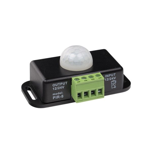 Motion PIR sensor, DC 12-24V, max. 6A, IP20, black image 1