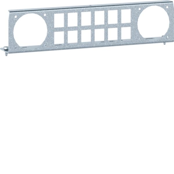 Patch panel for 10x Keyston Jack and 2x 230 V socket image 1