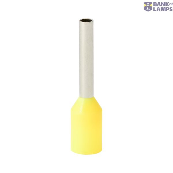 Single insulated sleeve terminal HI 1.0/10-zo yellow, Al/Cu image 1