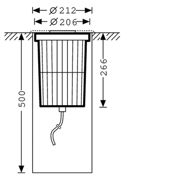Ground-recessed luminaires Lutera 200 Lens Black around ET 20W 2000lm rotationally sym. narrow (RE) IP68 IK10 3 SDCM image 1