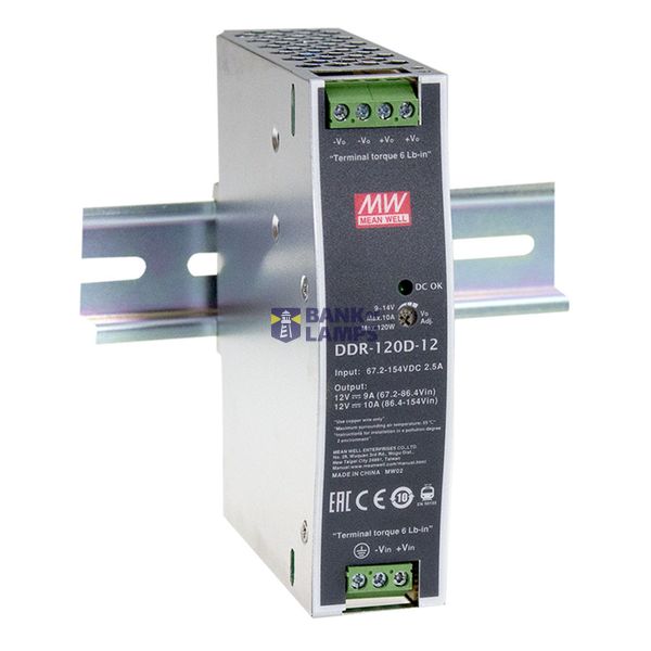 DDR-120A-24 DC/DC Converter 9-18V:24V 4,2A 100,8W, MEAN WELL image 1