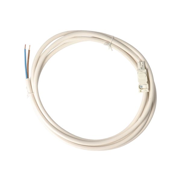 AC connection cable 2x1.5mm², 3m lang + female plug/ white (07L.03) image 1