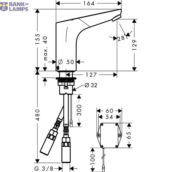 Focus electric sink mixer 6V, chrome image 2
