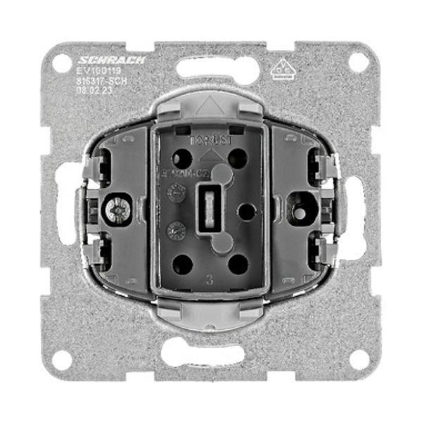 One gang push button insert, 1 NO, cage clamps image 1