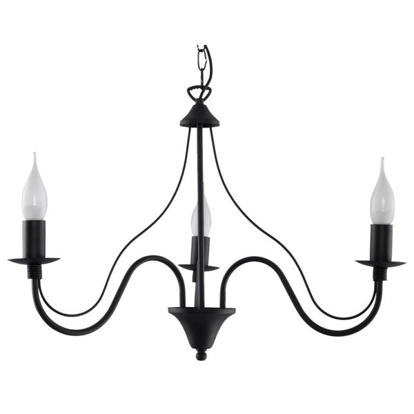 CHANDELIER MINERVA 3 BLACK E14 3X40W IP20 image 1