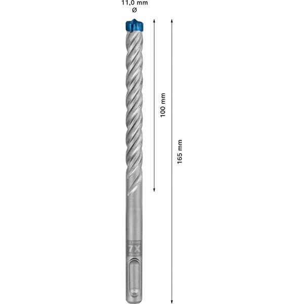 EXPERT SDS plus-7X Hammer Drill Bit 11 x 100 x 165 mm image 2