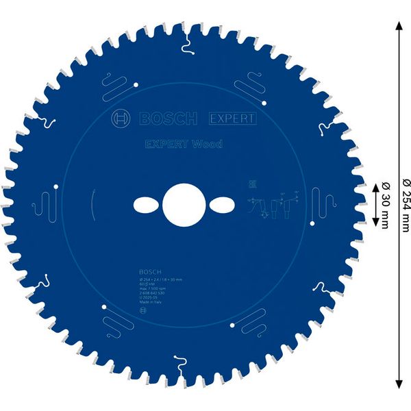 Expert for Wood circular saw blade 254 x 30 x 2,3 mm, 60 image 3