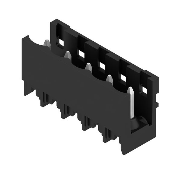 PCB plug-in connector, male header, open side, THT/THR solder connection, 5.00 mm, Number of poles: 5, 180°, Solder pin length (l): 1.5 mm, tinned, black, Box image 4