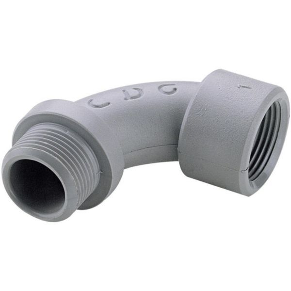 90° CURVE NYLON-Male female PG29 grey image 1