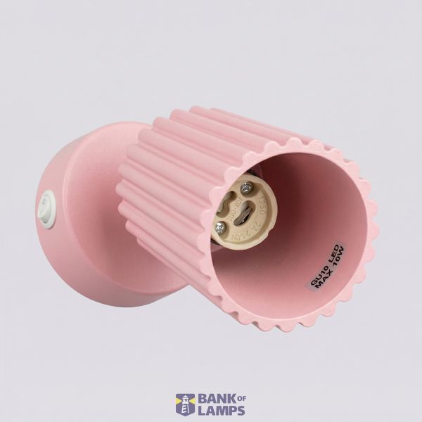 Wall lamp KARBON pink with a switch image 3