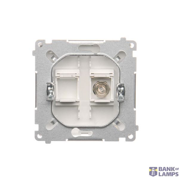 IP20 two-circuit switch, LED illuminated, 10AX, white matt image 1