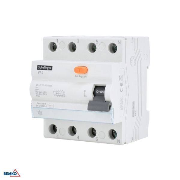 RESIDUAL CURRENT CIRCUIT BREAKER AC 4P 25A 30mA SCHELINGER image 1