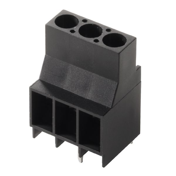 Printed circuit board terminals, 6.35 mm, Number of poles: 9, 90°, Solder pin length (l): 5 mm, tinned, black, Clamping yoke connection, Clamping range, max. : 6 mm², Box image 1