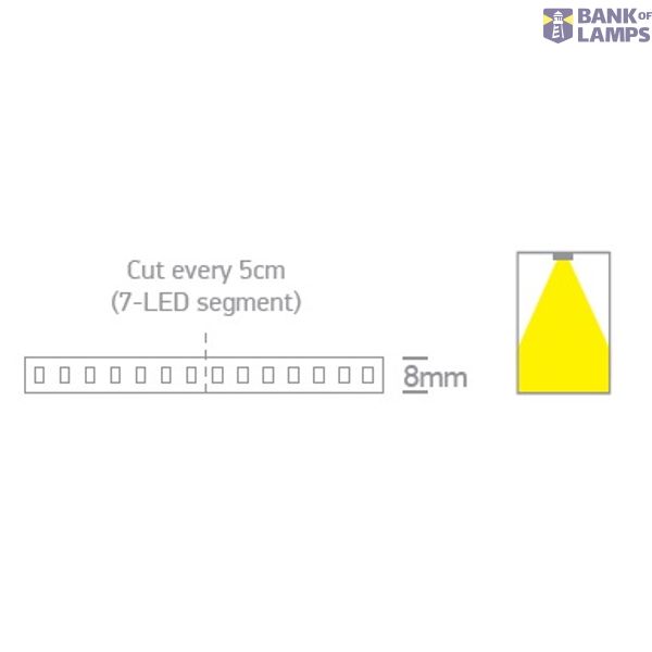 LED STRIP 24V DC CW 5m ROLL 9,6W/m IP20 image 2