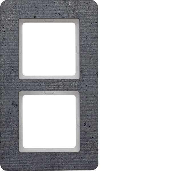 Frame 2gang, grey, grounded concrete structured image 1