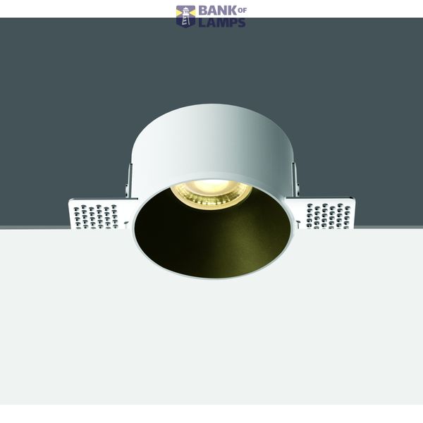 10105MR WHITE GU10 10W TRIMLESS DARK LIGHT WITHOUT REFLECTOR image 1