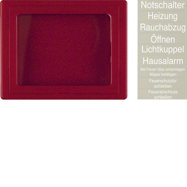Centre plate glass plate, rocker, arsys, red glossy image 1